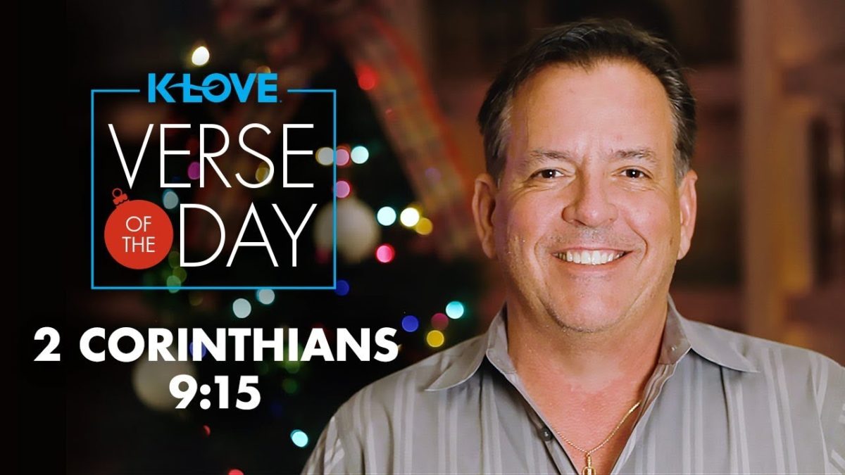 K-LOVE’s Verse of the Day: II Corinthians 9:15 – YouTube