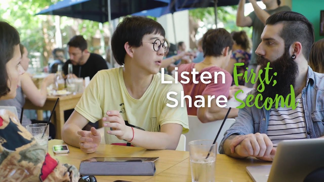 Listen First; Share Second – YouTube