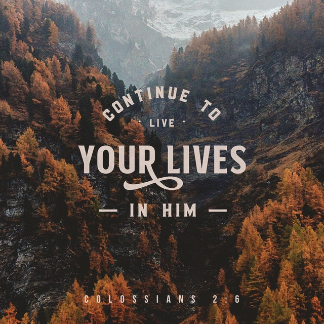 Youversion VotD – February 24, 2019 – Colossians 2:6 NIV