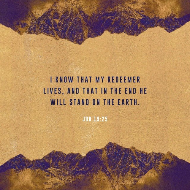 Youversion VotD – June 6, 2019 – Job 19:25 NIV