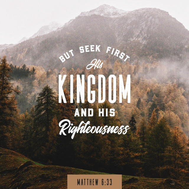 Youversion VotD – June 30, 2019 – Matthew 6:33 NIV