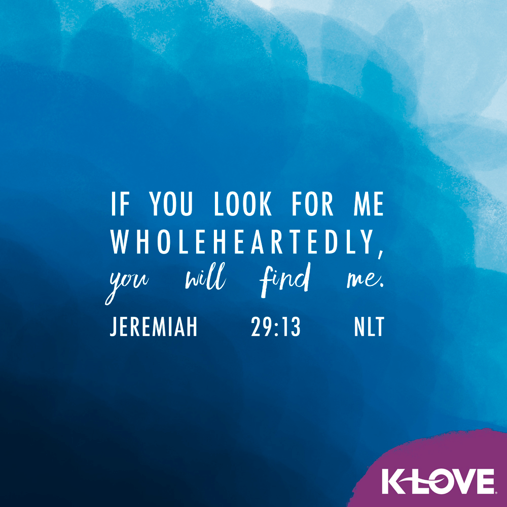 Jeremiah 29:13 (NLT)